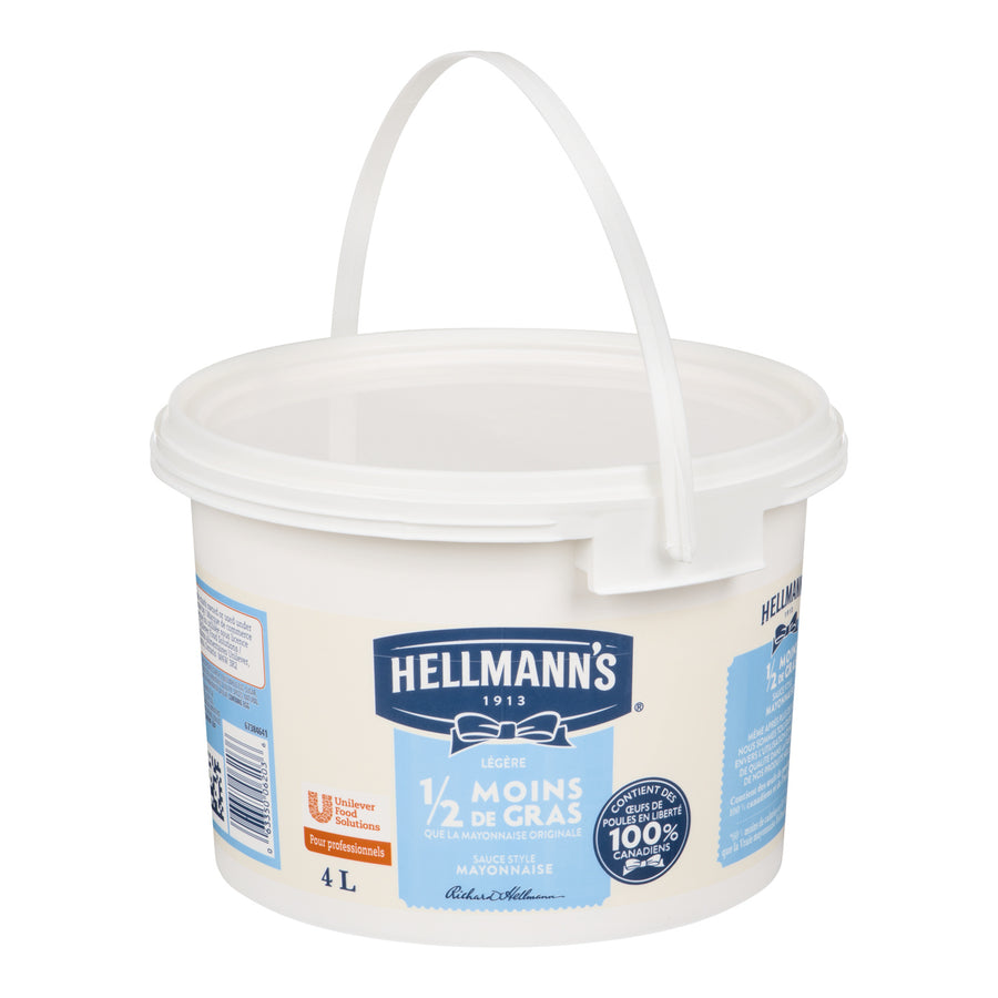 Mayonnaise Light 1/2 Fat Gluten-Free - 2 x 4 L - Hellmans - Restaurant and Foodservice Ingredients - Canadian Distribution