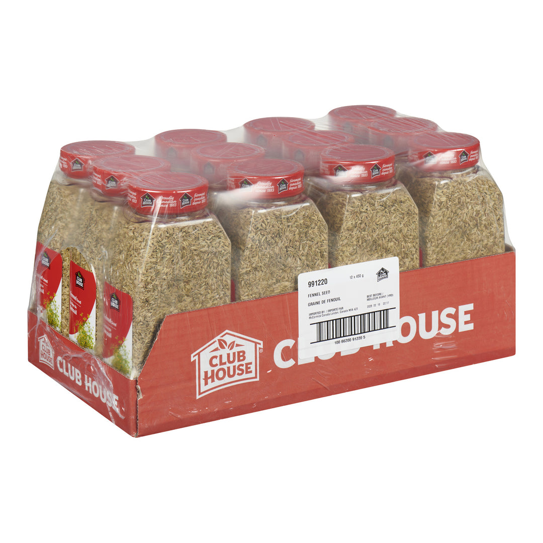 Case of Spice Fennel Seeds - 12 x 450 g (Case = 1 x 450 g) - Clubhouse - Restaurant and Foodservice Ingredients - Canadian Distribution