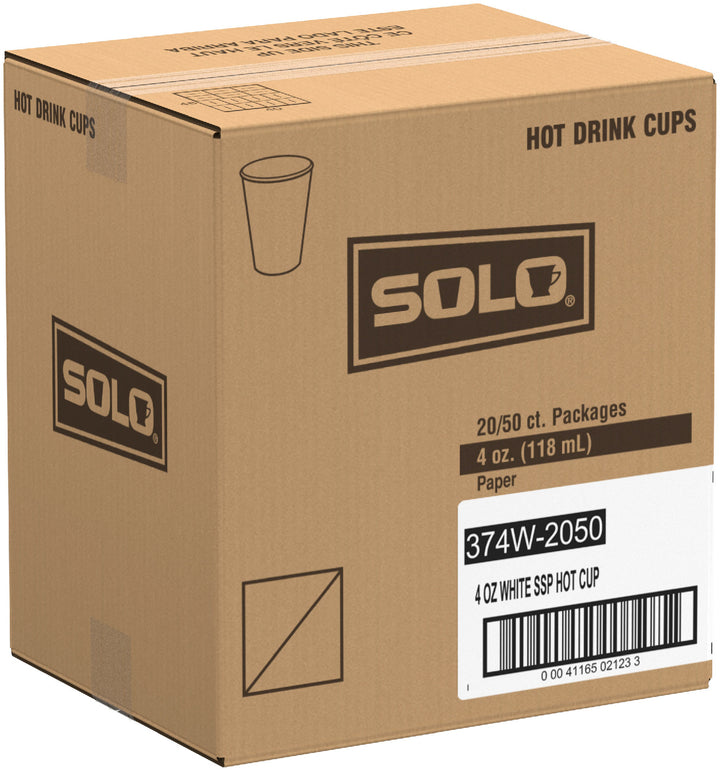 Cup Paper Hot White 4 oz. - 20 x 50 count - Solo Cup - Packaging and Accessories - Restaurant Supplies and Equipment - Canadian Distribution