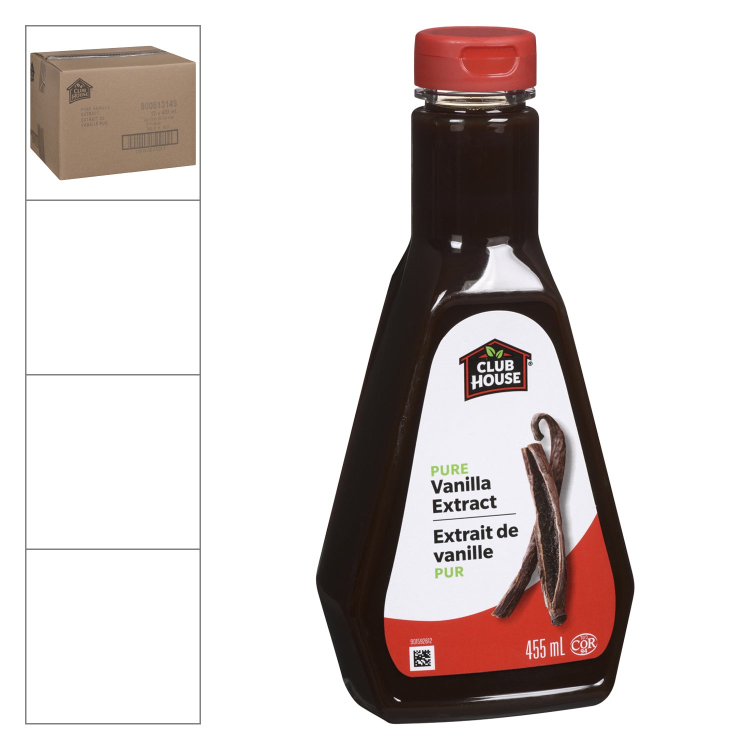 Extract Vanilla Pure - Clubhouse - 455 ML Bottle (Case 12 x 455 ML