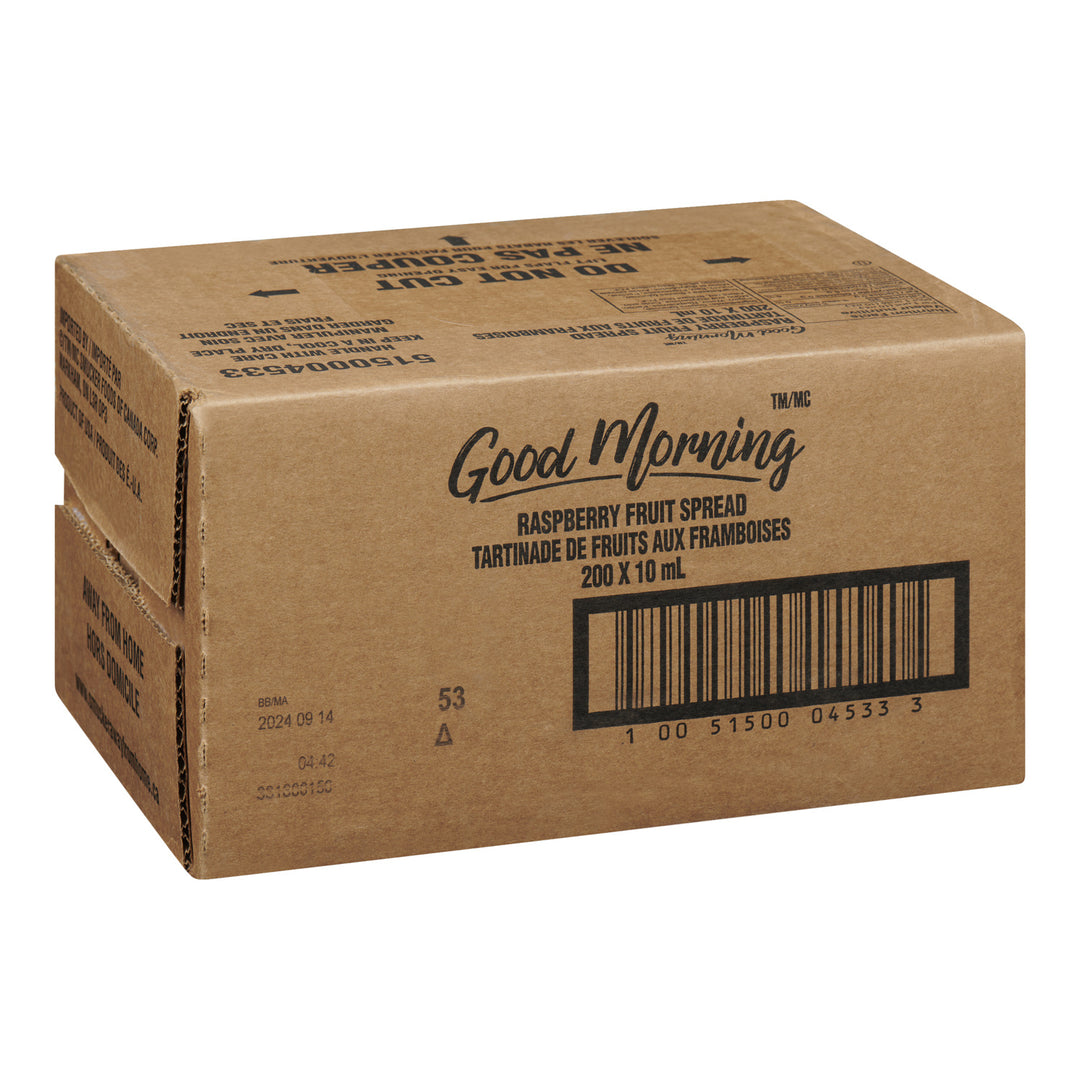Confiture de framboise classique - 200 x 10 mL - Good Morning - Ingrédients pour restaurants et services de restauration - Distribution canadienne