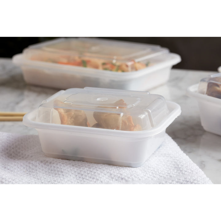 Container Plastic Rectangle White with Lid - 150 x 12 oz - Versatainer - Packaging and Accessories - Restaurant Supplies and Equipment - Canadian Distribution