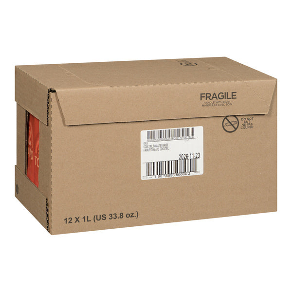 Juice Tomato Cocktail Tetra - Fairlee Juices - 12 x 1 L - Restaurant and Foodservice Ingredients - Canadian Distribution - Ships Free Within Canada on Orders Above CAD $199
