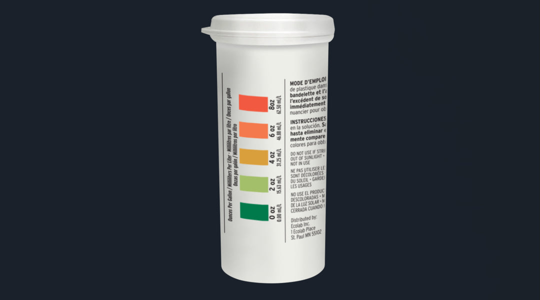 Test Strip Rapid 0-80 oz. Vial - 1 x 100 packs - Ecolab - Packaging and Accessories - Restaurant Supplies and Equipment - Canadian Distribution