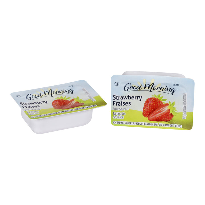 Jam Strawberry Portion Control - 200 x 10 mL - Good Morning - Restaurant and Foodservice Ingredients - Canadian Distribution