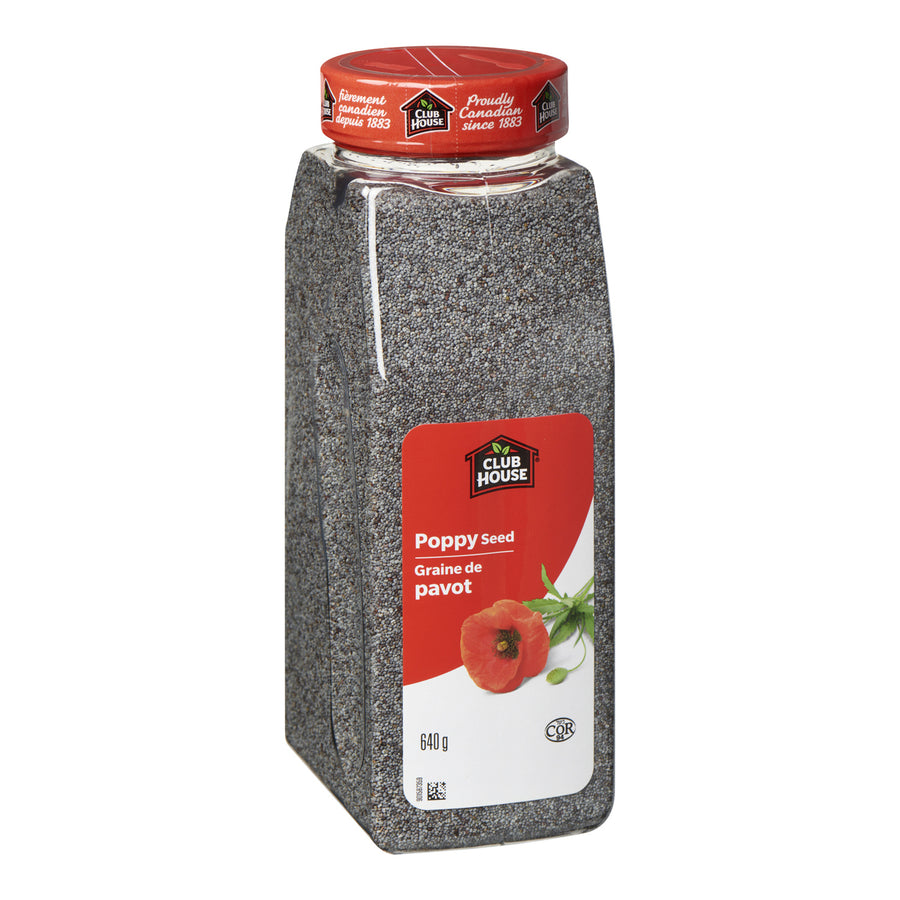 Spice Poppy Seed - 12 x 640 g (Case = 1 x 640 g) - Clubhouse - Restaurant and Foodservice Ingredients - Canadian Distribution