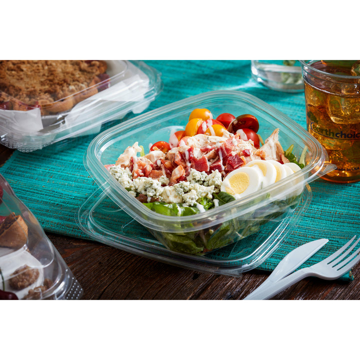 Bowl Plastic Clear Square 32 oz. 7 x 7 - 2 x 150 count - Pactiv Corp - Packaging and Accessories - Restaurant Supplies and Equipment - Canadian Distribution