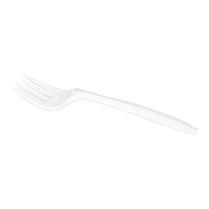 Fork Plastic Polypropylene White Medium Weight - 1000 count - Prairie Packagi - Packaging and Accessories - Restaurant Supplies and Equipment - Canadian Distribution