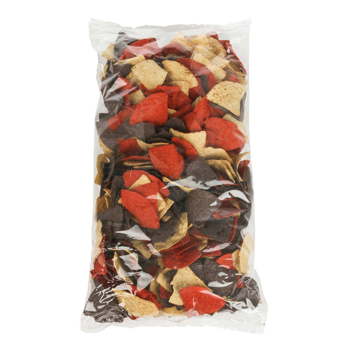 Chip Tortilla Tri-Colour Triangle - 6 x 2 lbs - Mission Foods - Restaurant and Foodservice Ingredients - Canadian Distribution