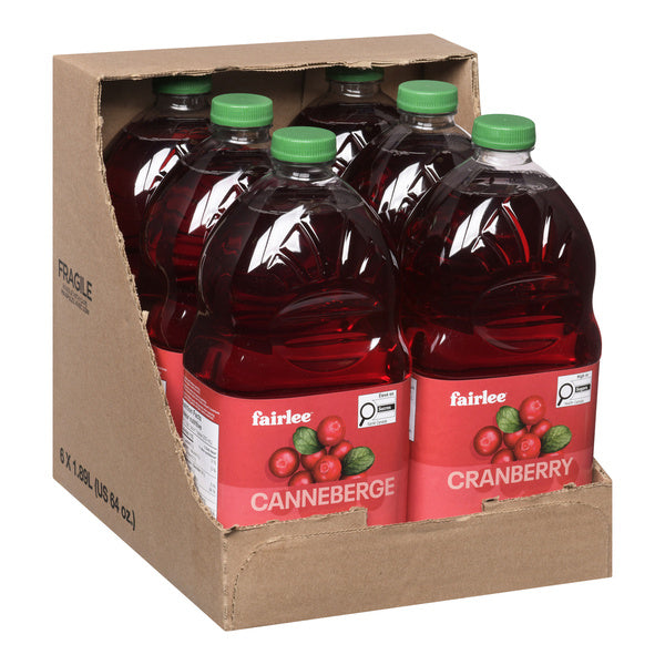 Drink Cranberry Cocktail - Fairlee Juices - 6 x 1.89 L - Restaurant and Foodservice Ingredients - Canadian Distribution - Ships Free Within Canada on Orders Above CAD $199