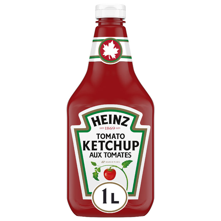 Bouteille de ketchup à presser - 12 x 1 L - Heinz - Ingrédients pour restaurants et services de restauration - Distribution canadienne
