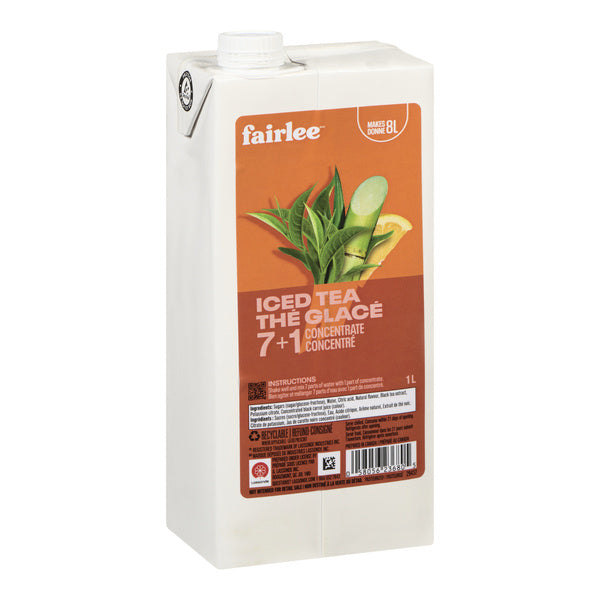 Drink Concentrate Iced Tea 7+1 - Fairlee Juices - 6 x 1 L - Restaurant and Foodservice Ingredients - Canadian Distribution - Ships Free Within Canada on Orders Above CAD $199