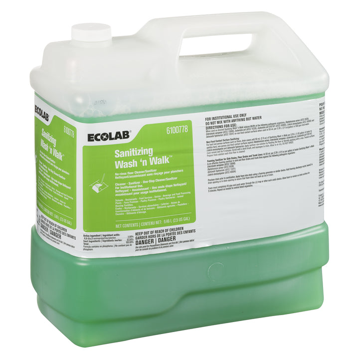 Cleaner Floor Wash 'N Walk - 1 x 9.46 L - Ecolab - Packaging and Accessories - Restaurant Supplies and Equipment - Canadian Distribution