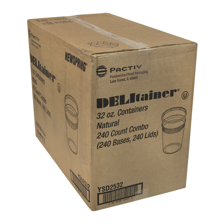 Container Plastic Deli Translucent With Lid - 240 x 32 oz - Delitainer - Packaging and Accessories - Restaurant Supplies and Equipment - Canadian Distribution