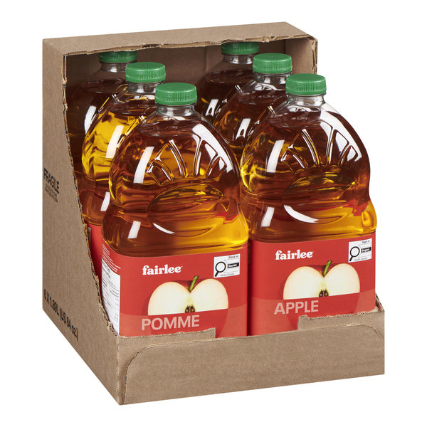 Juice Apple Pure - Fairlee Juices - 6 x 1.89 L - Restaurant and Foodservice Ingredients - Canadian Distribution - Ships Free Within Canada on Orders Above CAD $199