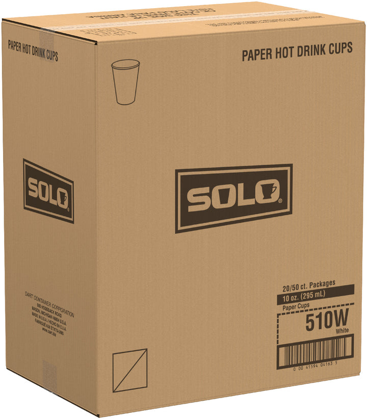 Cup Paper Hot 10 oz. White - 20 x 50 count - Solo Cup - Packaging and Accessories - Restaurant Supplies and Equipment - Canadian Distribution