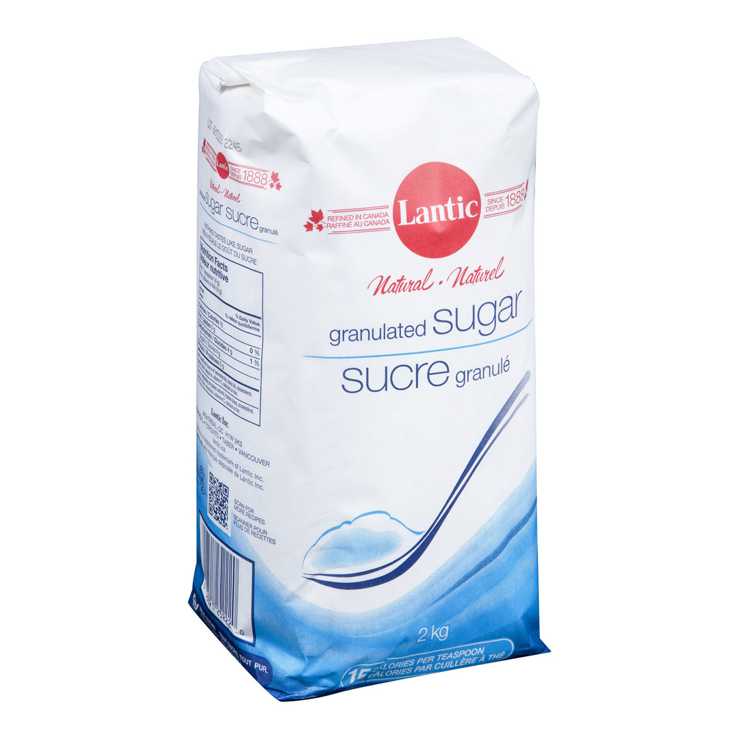 Sugar Granulated - 10 x 2 kg - Lantic Sugar Lt - Restaurant and Foodservice Ingredients - Canadian Distribution