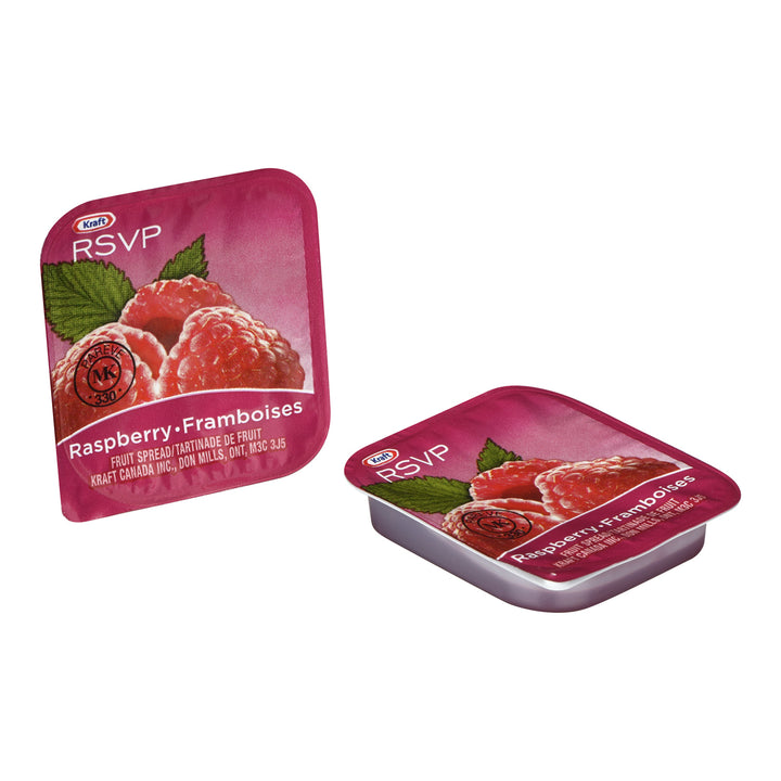 Jam Raspberry - 140 x 10 mL - Kraft - Restaurant and Foodservice Ingredients - Canadian Distribution