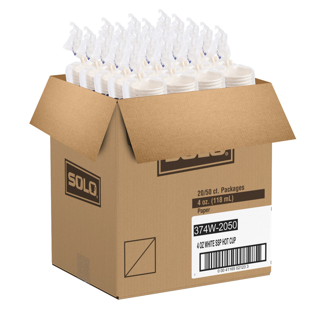 Cup Paper Hot White 4 oz. - 20 x 50 count - Solo Cup - Packaging and Accessories - Restaurant Supplies and Equipment - Canadian Distribution