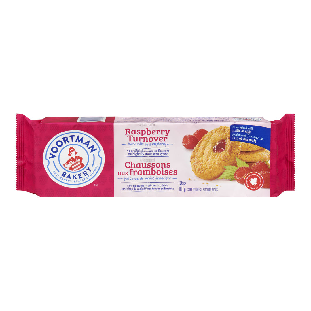 Cookie Raspberry Turnover - 12 x 300 g - Voortman - Restaurant and Foodservice Ingredients - Canadian Distribution