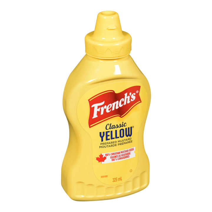Mustard Squeeze Bottle Table Top - 12 x 325 mL - Frenchs - Restaurant and Foodservice Ingredients - Canadian Distribution