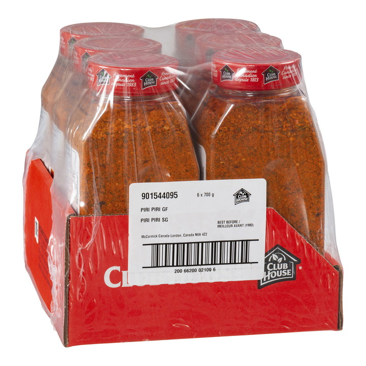 Assaisonnement Piri Piri - 6 x 700 g (Boîte = 1 x 700 g) - Clubhouse - Ingrédients pour restaurants et services de restauration - Distribution canadienne