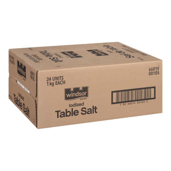 Salt Table Slim Pack - 24 x 1 kg - Windsor - Restaurant and Foodservice Ingredients - Canadian Distribution