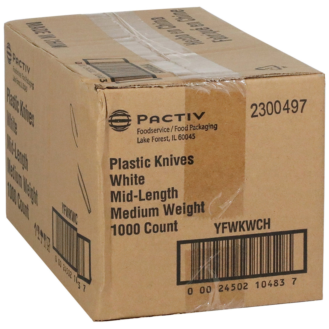 Knife Plastic Polypropylene White Medium Weight - 1000 count - Prairie Packagi - Packaging and Accessories - Restaurant Supplies and Equipment - Canadian Distribution