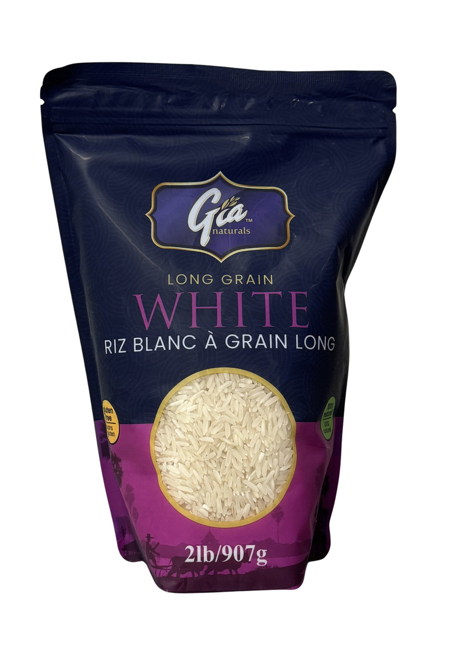 Rice White Long Grain - 12 x 900 g - Gia - Restaurant and Foodservice Ingredients - Canadian Distribution