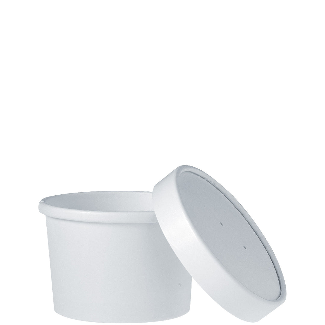 Container Paper Round Combo With Lid 8 oz. - 1 x 500 count - Solo Cup - Packaging and Accessories - Restaurant Supplies and Equipment - Canadian Distribution