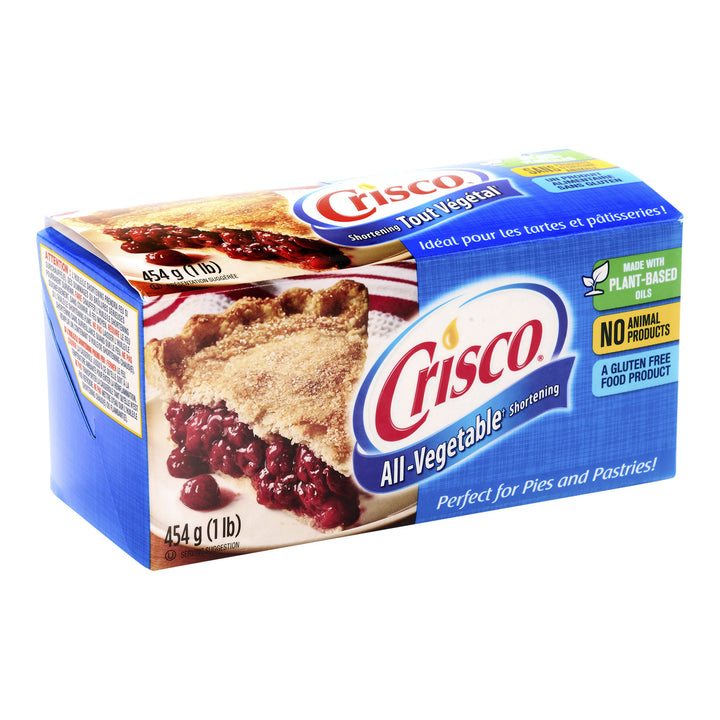 Shortening All-Vegetable - 36 x 454 g - Crisco - Restaurant and Foodservice Ingredients - Canadian Distribution