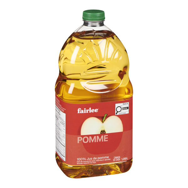Juice Apple Pure - Fairlee Juices - 6 x 1.89 L - Restaurant and Foodservice Ingredients - Canadian Distribution - Ships Free Within Canada on Orders Above CAD $199