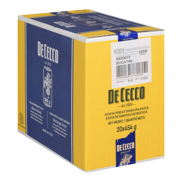 Pasta Bucatini Dececco - 20 x 454 g - De Cecco - Restaurant and Foodservice Ingredients - Canadian Distribution