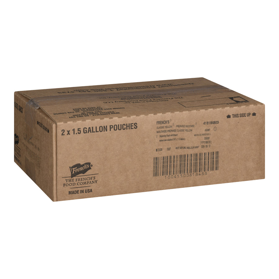 Mustard Yellow Pouch - 2 x 1.5 LaL - Frenchs - Restaurant and Foodservice Ingredients - Canadian Distribution