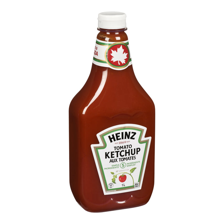 Bouteille de ketchup à presser - 12 x 1 L - Heinz - Ingrédients pour restaurants et services de restauration - Distribution canadienne