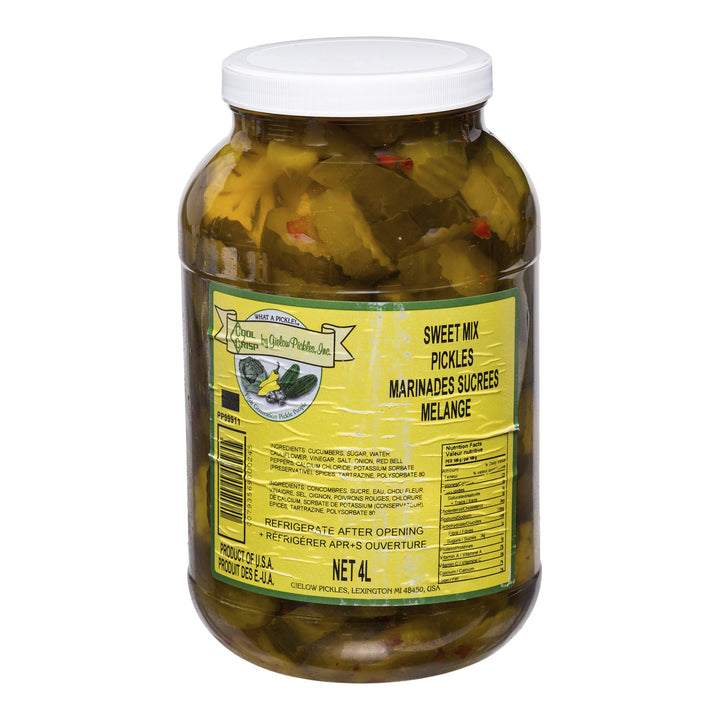 Pickle Sweet Mixed - 2 x 4 L - Cool Crisp - Restaurant and Foodservice Ingredients - Canadian Distribution