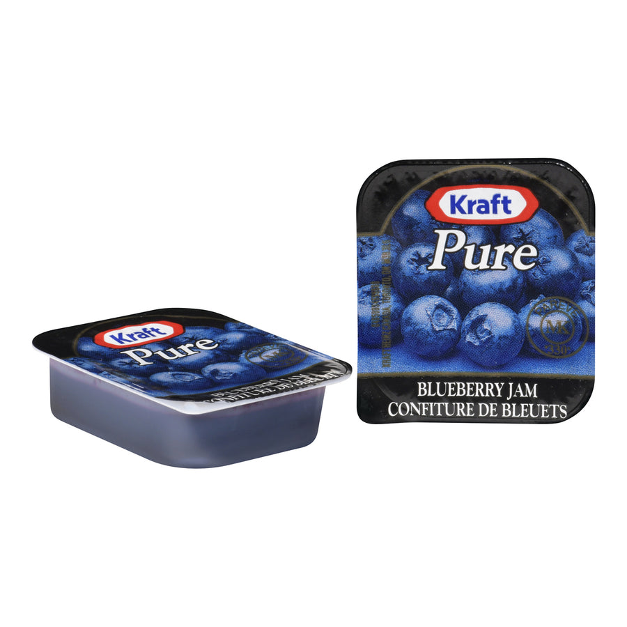 Jam Blueberry Pure Portion Control - 200 x 16 mL - Kraft - Restaurant and Foodservice Ingredients - Canadian Distribution
