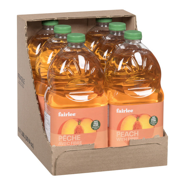 Drink Peach With Fibre Light - Fairlee Juices - 6 x 1.89 L - Restaurant and Foodservice Ingredients - Canadian Distribution - Ships Free Within Canada on Orders Above CAD $199