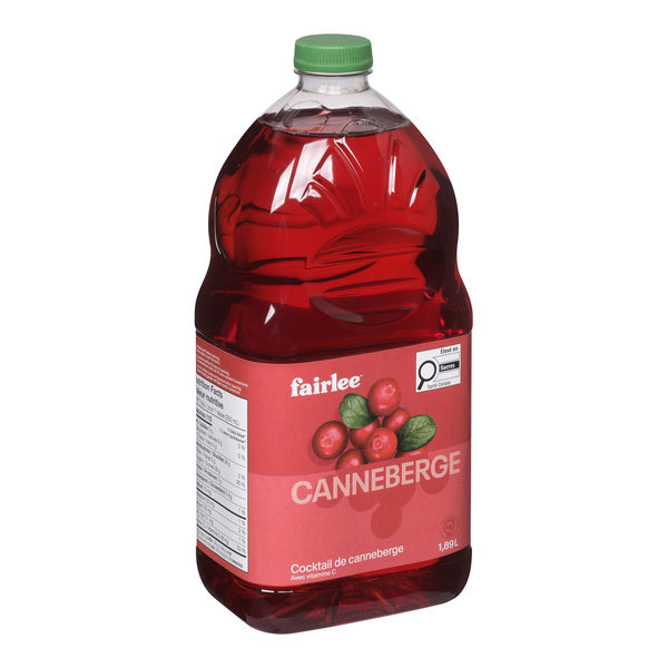 Drink Cranberry Cocktail - Fairlee Juices - 6 x 1.89 L - Restaurant and Foodservice Ingredients - Canadian Distribution - Ships Free Within Canada on Orders Above CAD $199