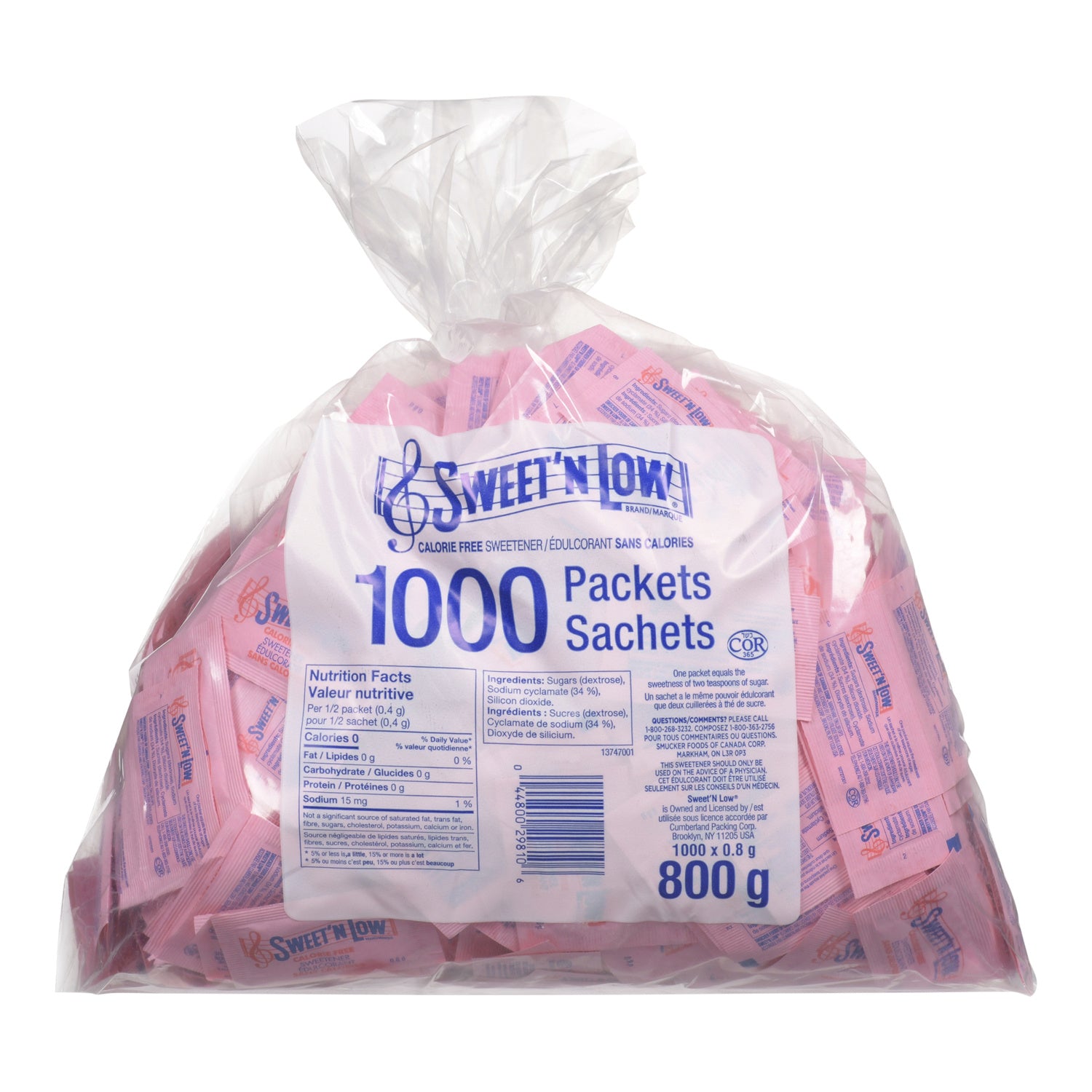 チリ　Sugar Sugar Substitute Sweet & Low with Cyclamate - 3 x 1000 count