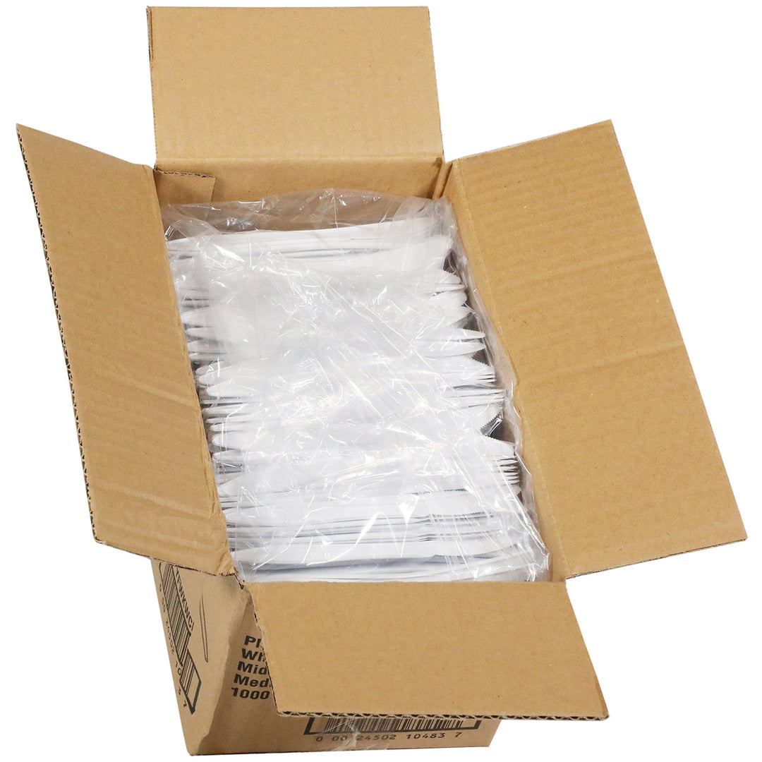 Knife Plastic Polypropylene White Medium Weight - 1000 count - Prairie Packagi - Packaging and Accessories - Restaurant Supplies and Equipment - Canadian Distribution