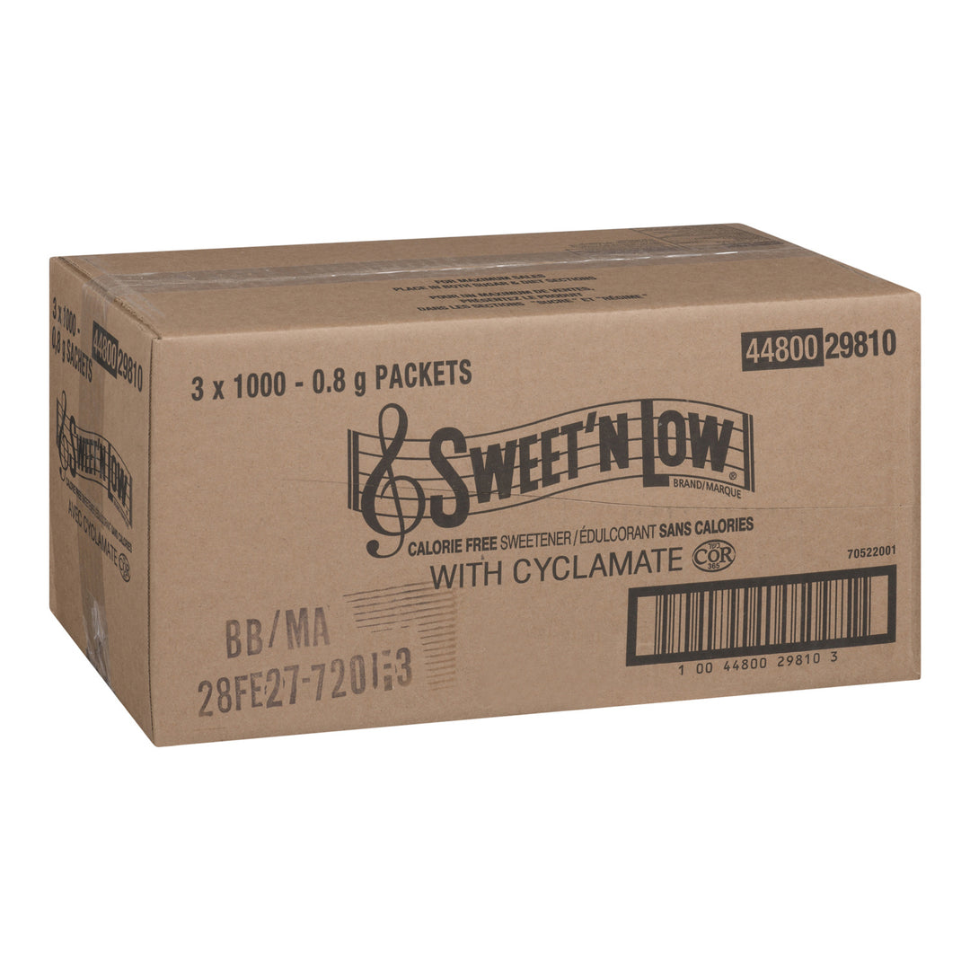 Sugar Substitute Sweet & Low with Cyclamate - 3 x 1000 count - Sweet & Low - Restaurant and Foodservice Ingredients - Canadian Distribution