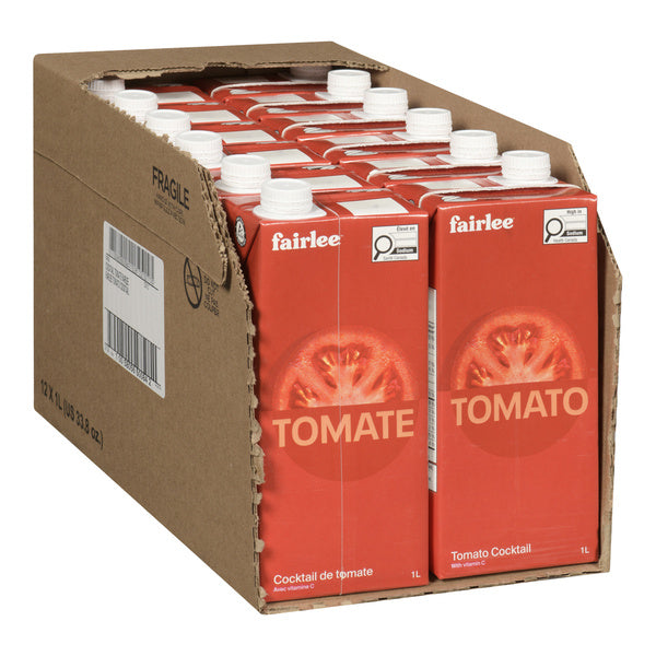 Juice Tomato Cocktail Tetra - Fairlee Juices - 12 x 1 L - Restaurant and Foodservice Ingredients - Canadian Distribution - Ships Free Within Canada on Orders Above CAD $199