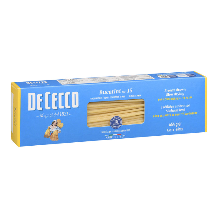 Pasta Bucatini Dececco - 20 x 454 g - De Cecco - Restaurant and Foodservice Ingredients - Canadian Distribution