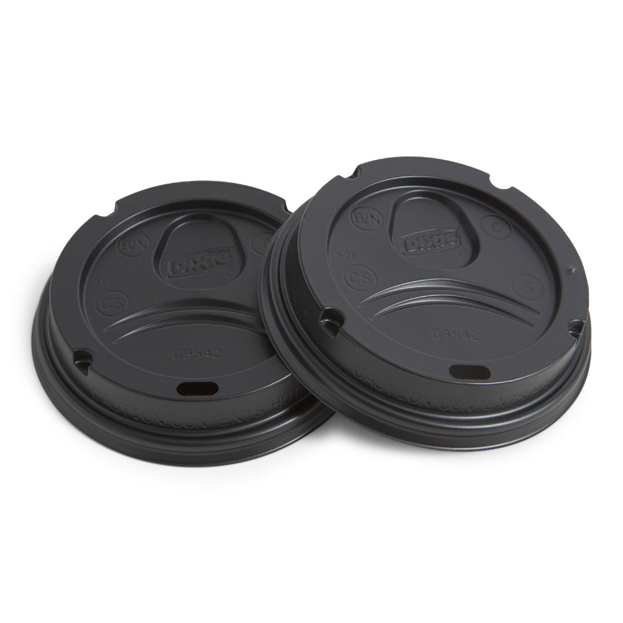 Lid Plastic Dome Black 12/16 Hot Cup - 10 x 100 count - Dixie - Packaging and Accessories - Restaurant Supplies and Equipment - Canadian Distribution