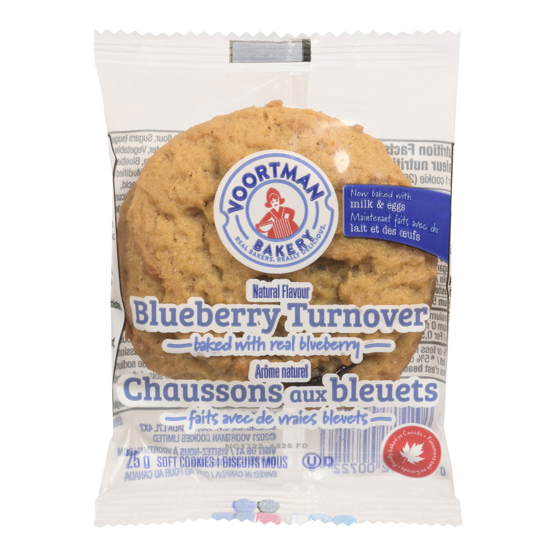 Cookie Blueberry Turnover Single Serve - 1 x 144 count - Voortman - Restaurant and Foodservice Ingredients - Canadian Distribution