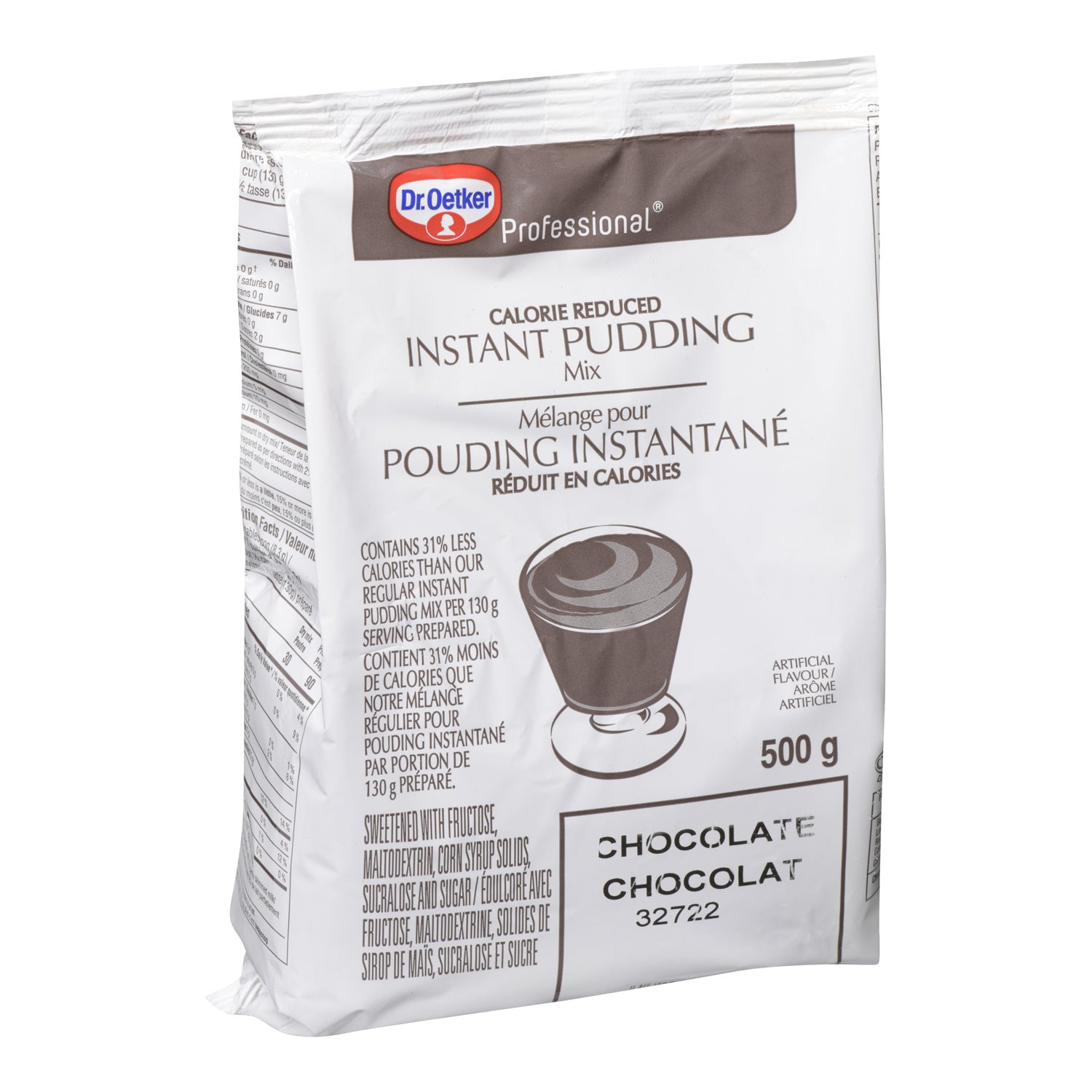 Pudding Chocolate Instant Calorie Reduced - 2 x 500 g - Oetker