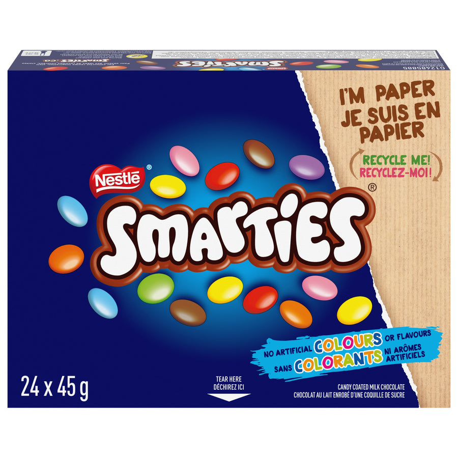 Candy Chocolate Smarties Regular 8x24 - 8 x 24 count - Smarties - Restaurant and Foodservice Ingredients - Canadian Distribution