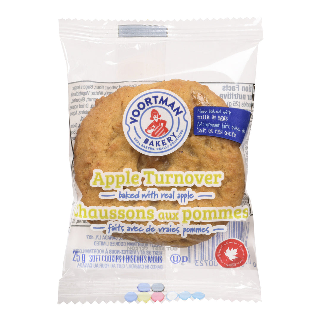 Cookie Apple Turnover Single Serve - 1 x 144 count - Voortman - Restaurant and Foodservice Ingredients - Canadian Distribution