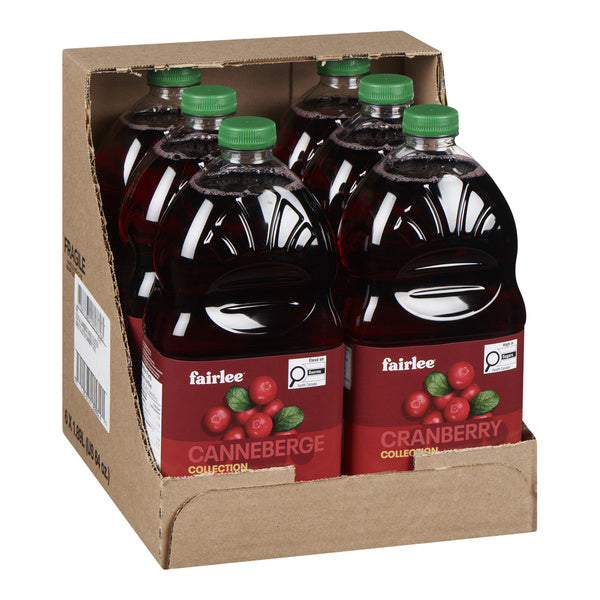 Juice Cranberry Cocktail Natural - Fairlee Juices - 6 x 1.89 L - Restaurant and Foodservice Ingredients - Canadian Distribution - Ships Free Within Canada on Orders Above CAD $199